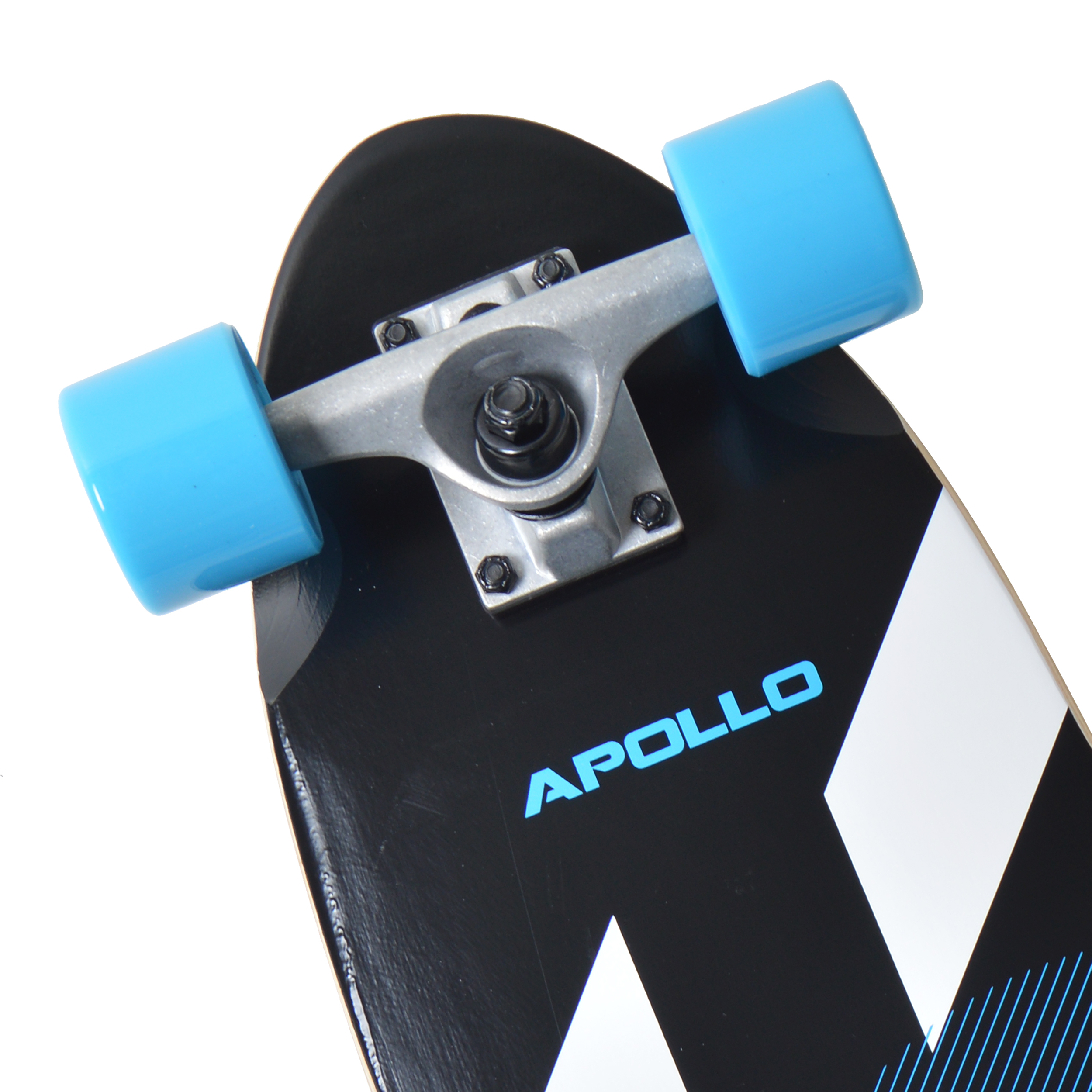 30x8 Apollo Mini-Longboard 70cm Toller Midi Cruiser als Komplett-Board wendiges Kick Tail Mini Longboard aus Holz im Vintage Skateboard-Style mit High Speed ABEC 9 Kugellagern