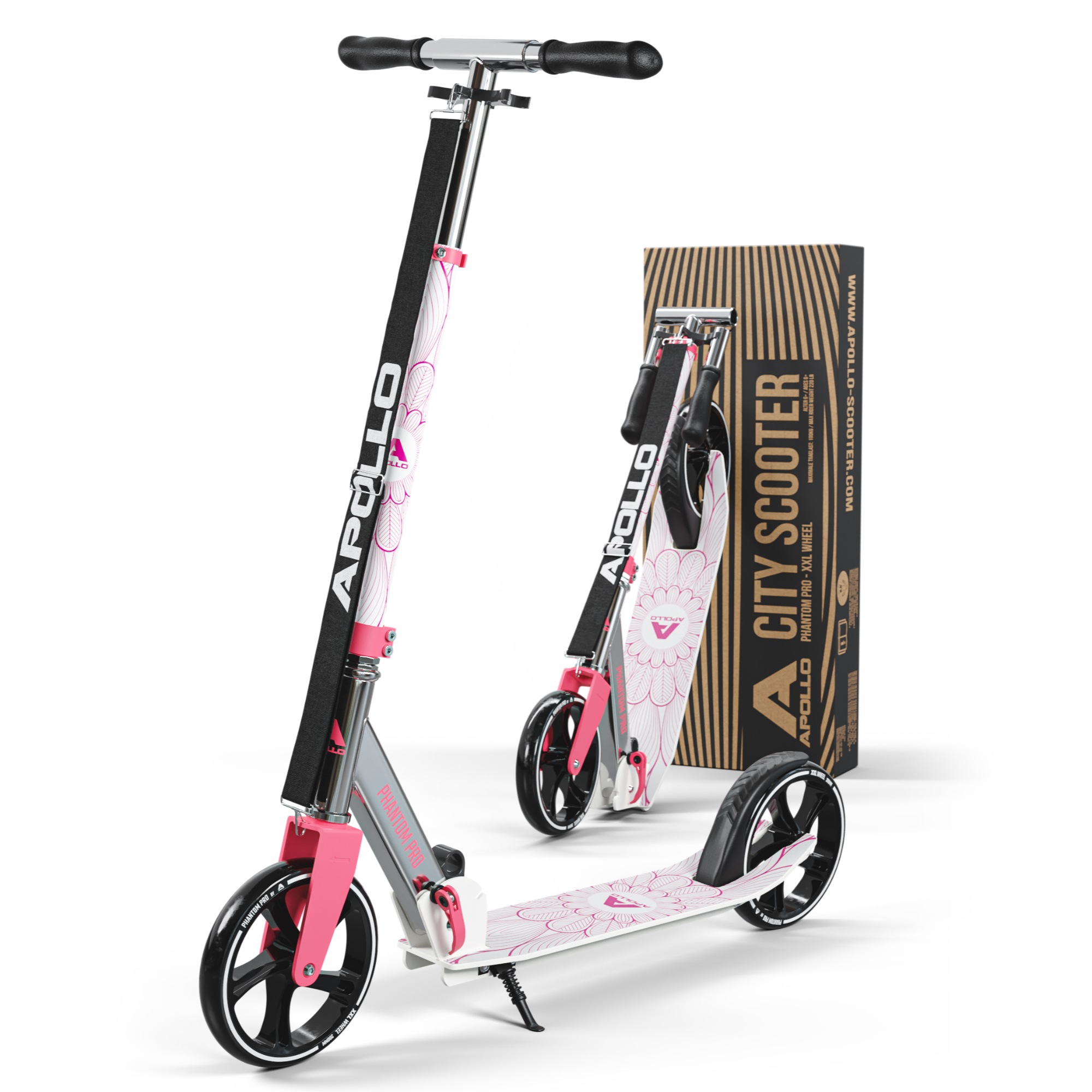 City Scooter - Phantom Pro - Pink - 200 mm Wheels - von Apollo