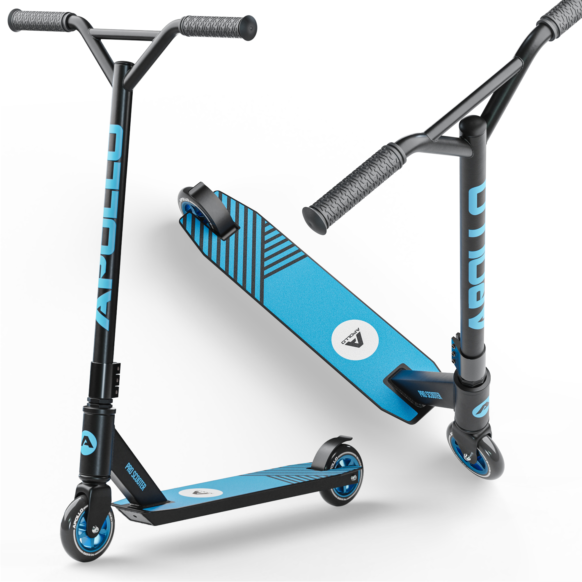 Stunt Scooter - Genius Pro 4.0 - Schwarz/Blau - von Apollo