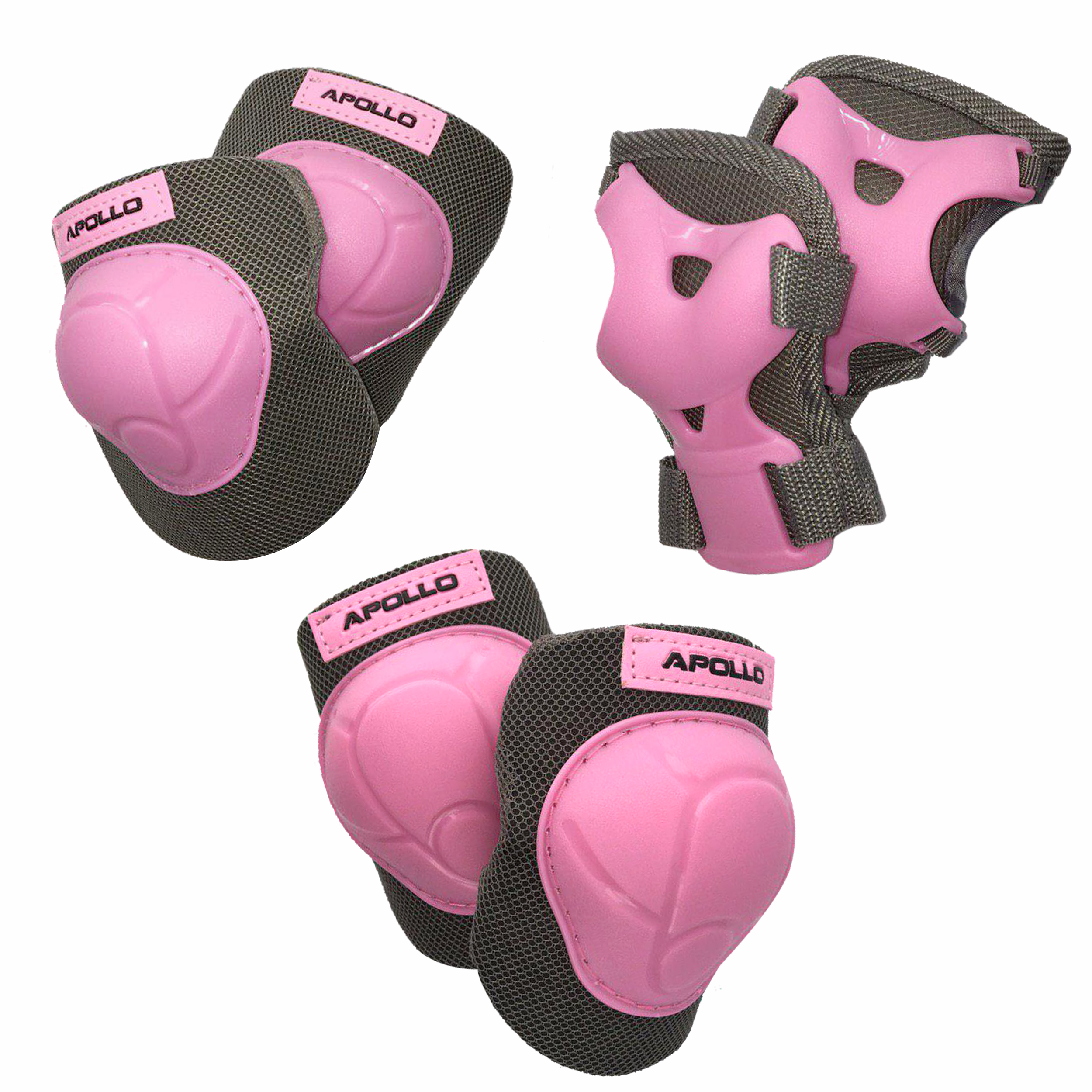 Apollo Knie- Ellenbogen und Handgelenkschoner Set Gr. L, Farbe: pink