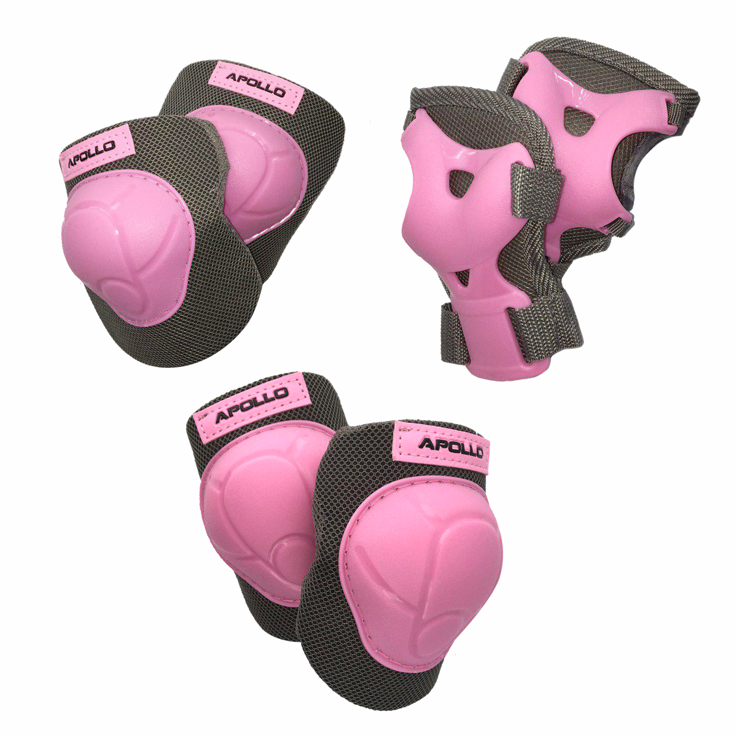 Apollo Knie- Ellenbogen und Handgelenkschoner Set Gr. S, Farbe: pink