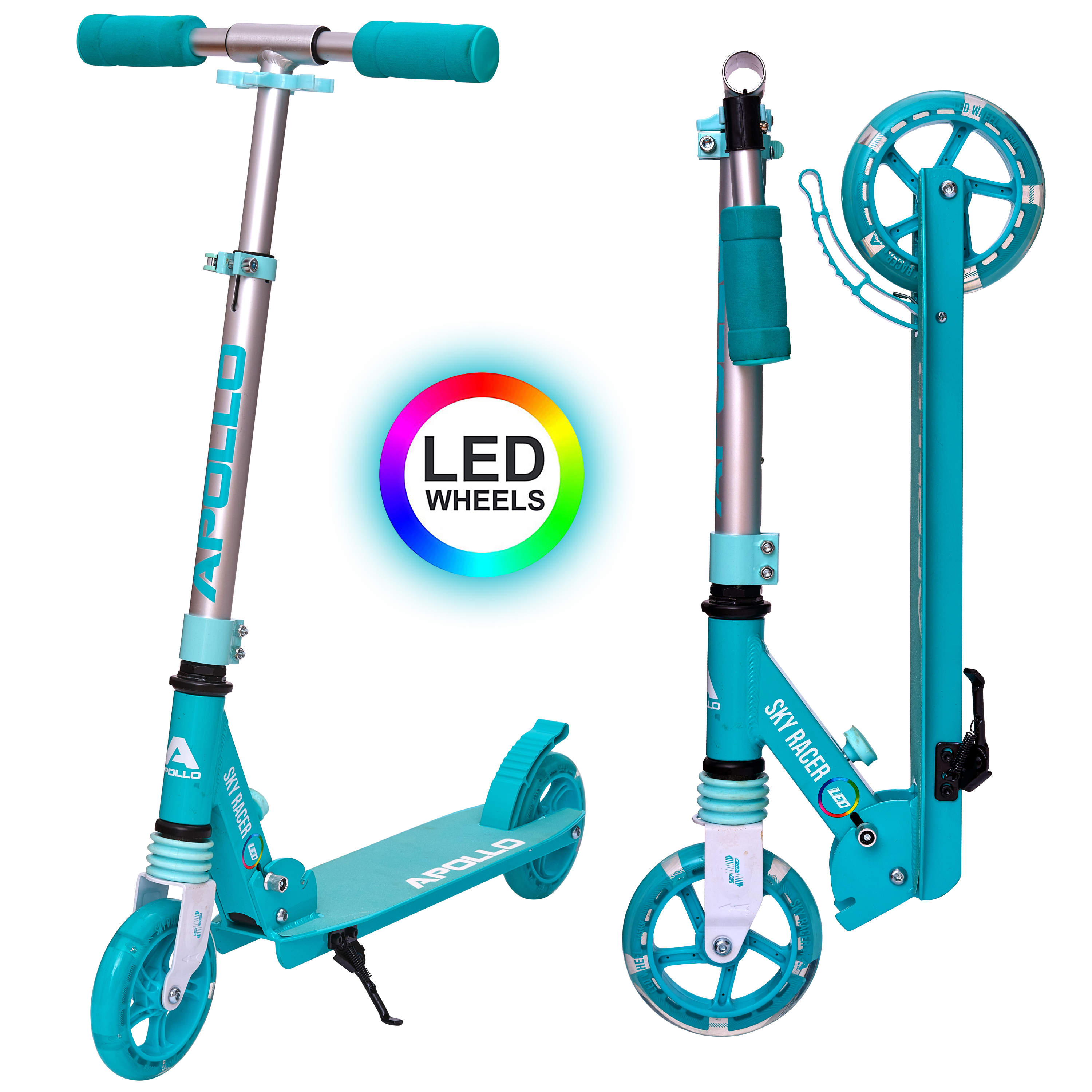 City Scooter - Skyracer LED - Mint -145mm Wheels - von Apollo