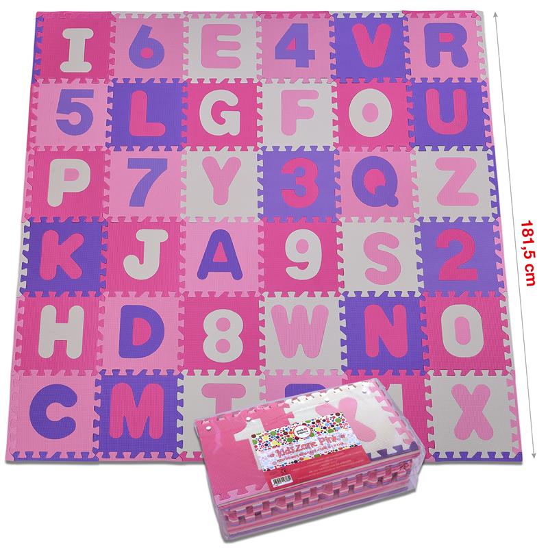 Pink Papaya Puzzlematte "Kidszone" - Pink - 86 Teile + Rand