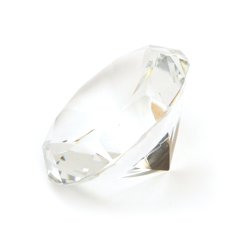 10er Set 10 cm großer toller Deko-Glas-Diamant in klar
