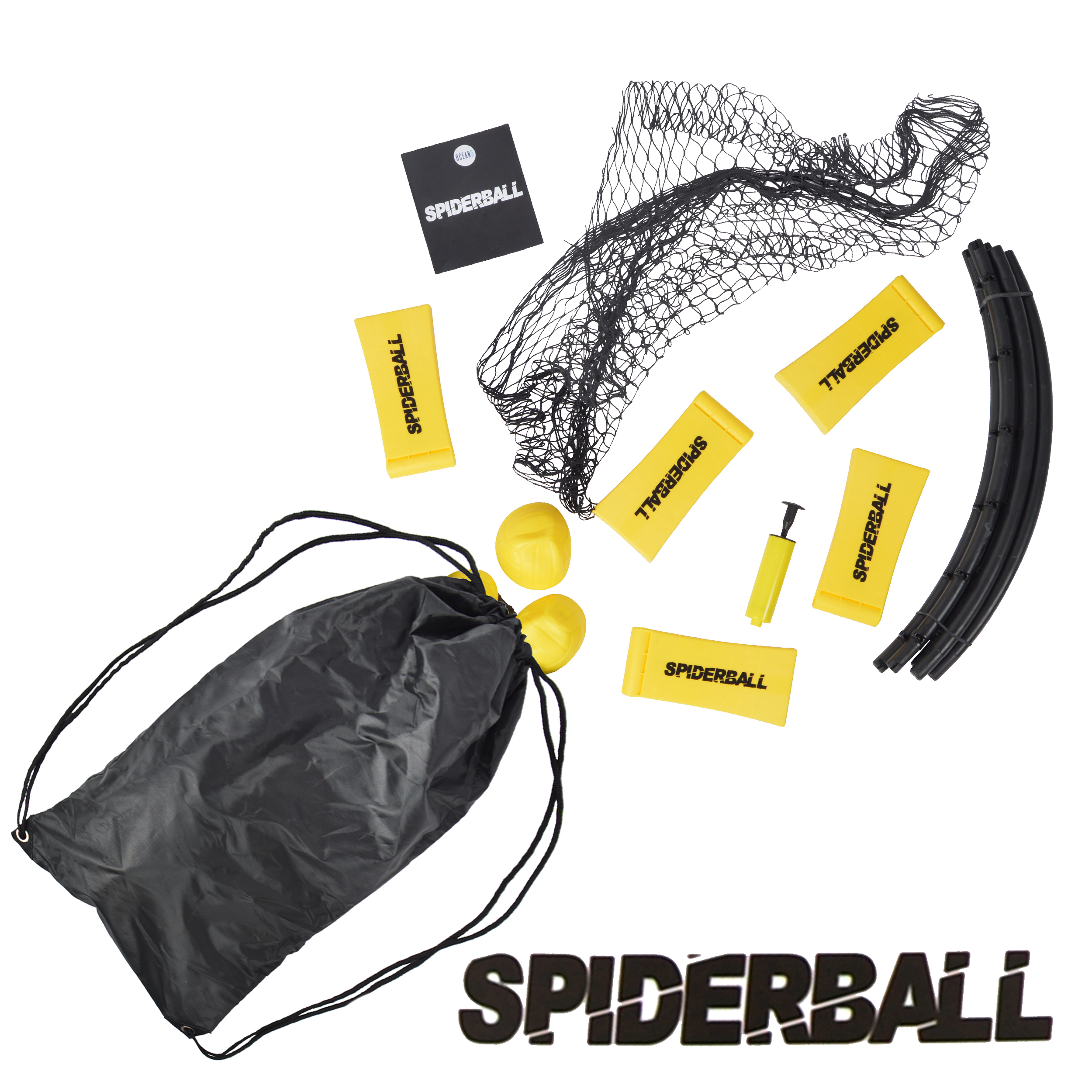 Ball-Spiel mit Netz 3 Bällen und Tragetasche Ocean 5 Spiderball Set 
