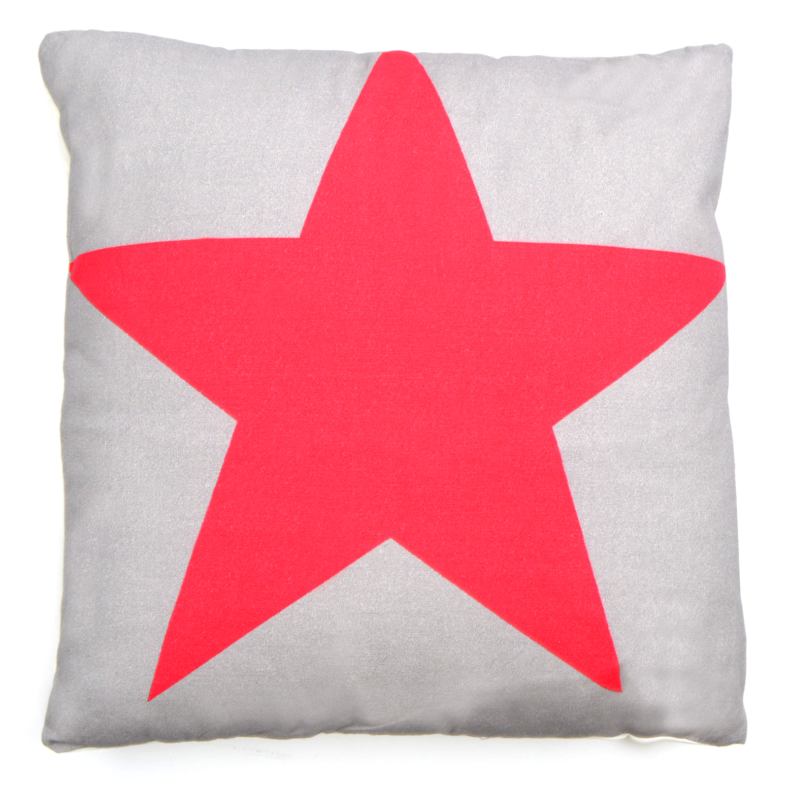 Pink Papaya Dekokissen Star, Antrazit Sofakissen mit Stern in Pink, 45 x 45 cm
