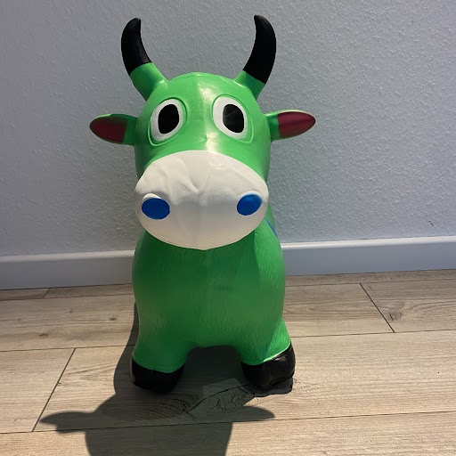 Hüpftier Kuh aufblasbar Grün 45x35