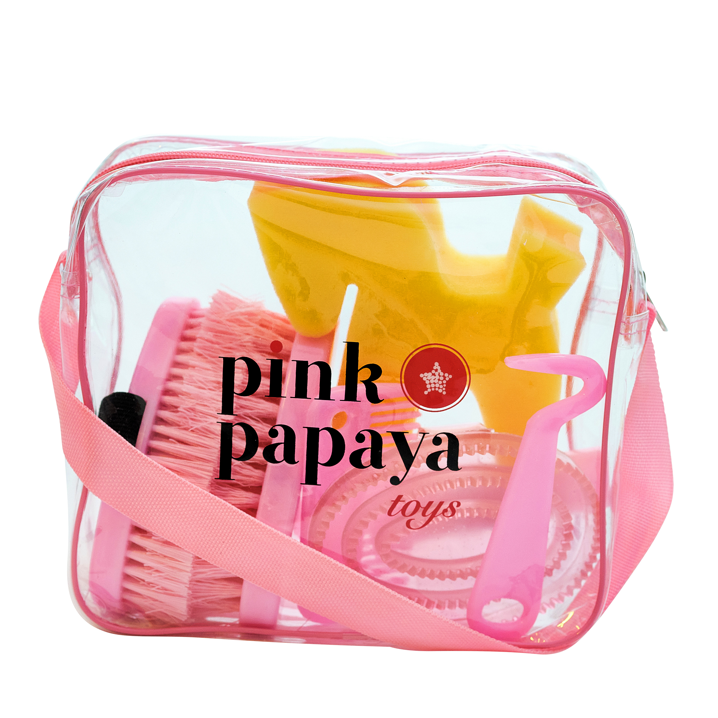 Putztasche "Lexington" 7-teilige Pony Putzbox in Pink von Pink Papaya