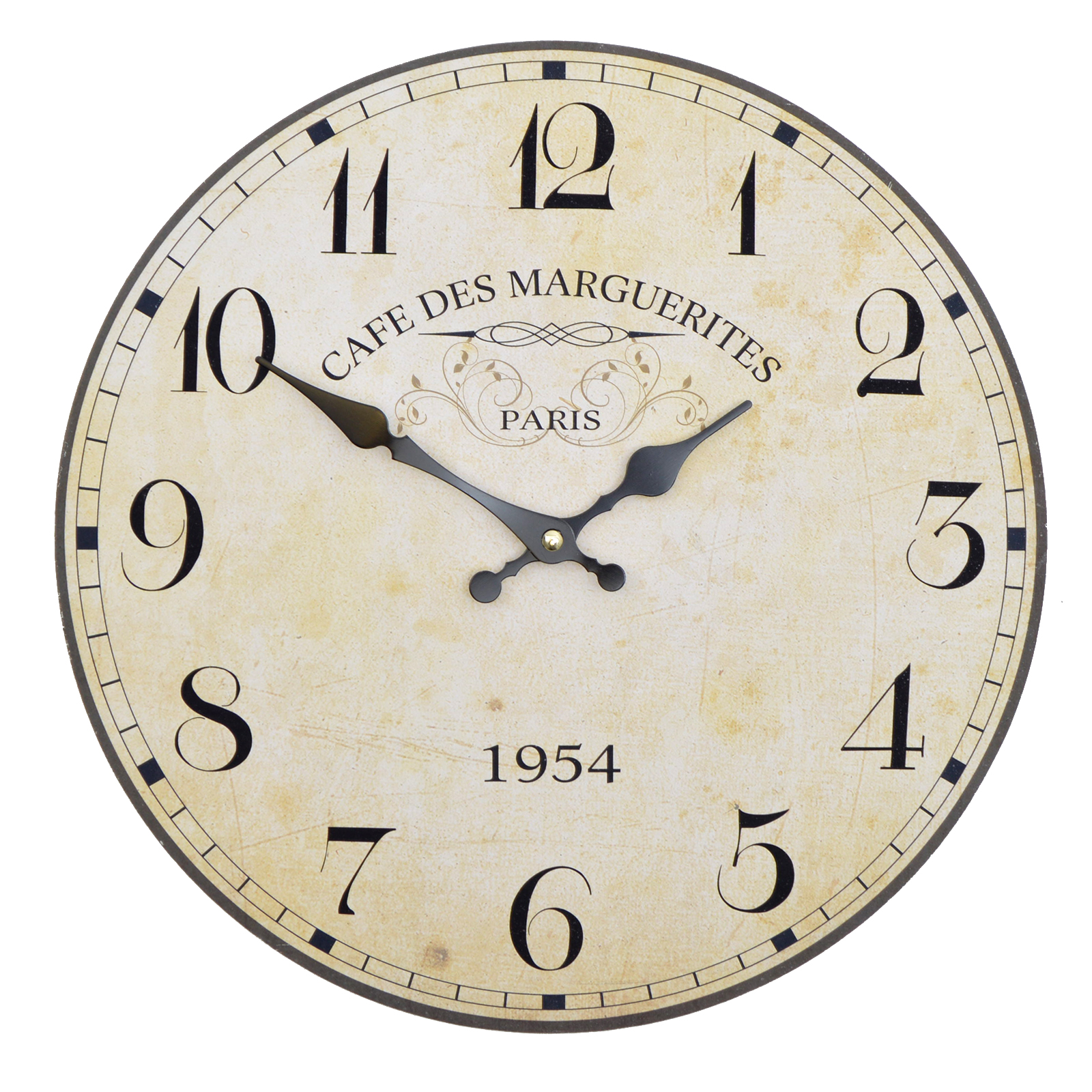 Wanduhr Paris/1954 - beige - Vintage Uhr