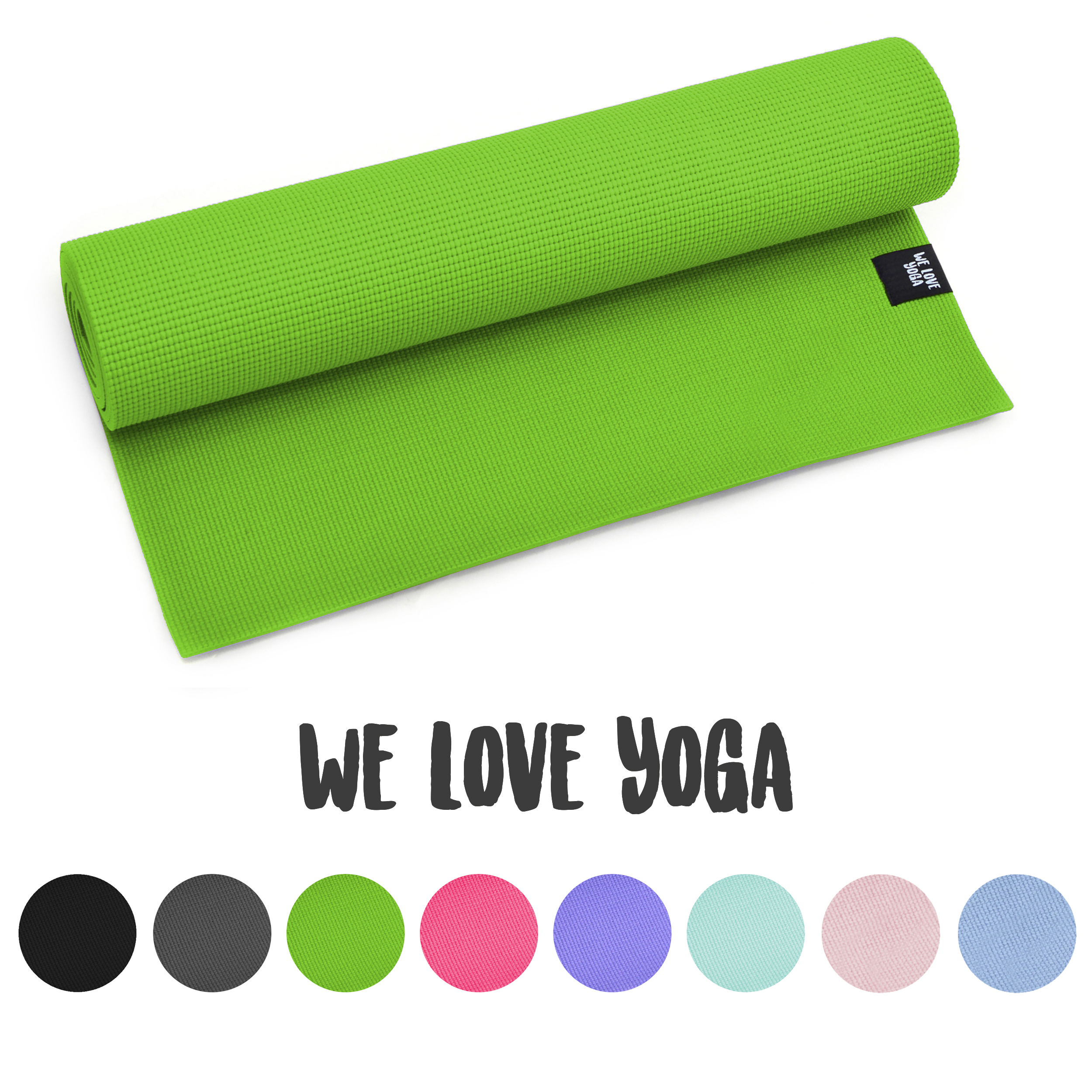Zen Power PVC Yogamatte, für Yoga, Pilates, Gymnastik, Farbe: grün