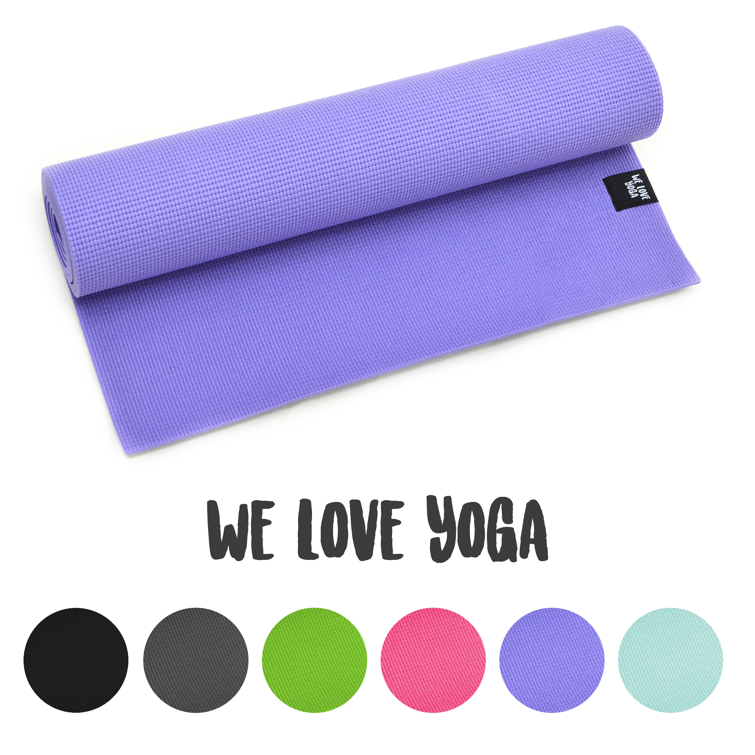 Zen Power PVC Yogamatte, für Yoga, Pilates, Gymnastik, Farbe: lila