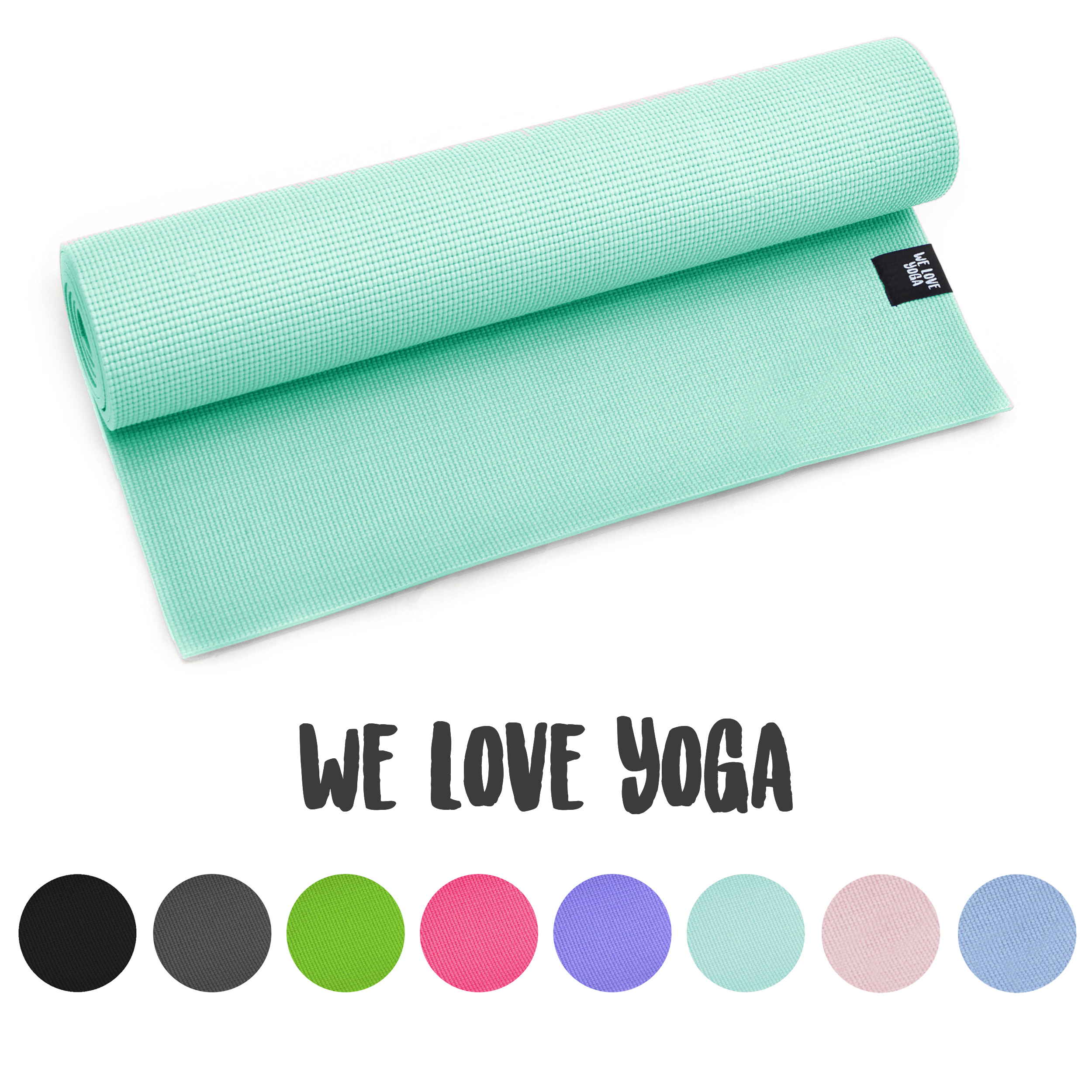 Zen Power PVC Yogamatte, für Yoga, Pilates, Gymnastik, Farbe: Türkis