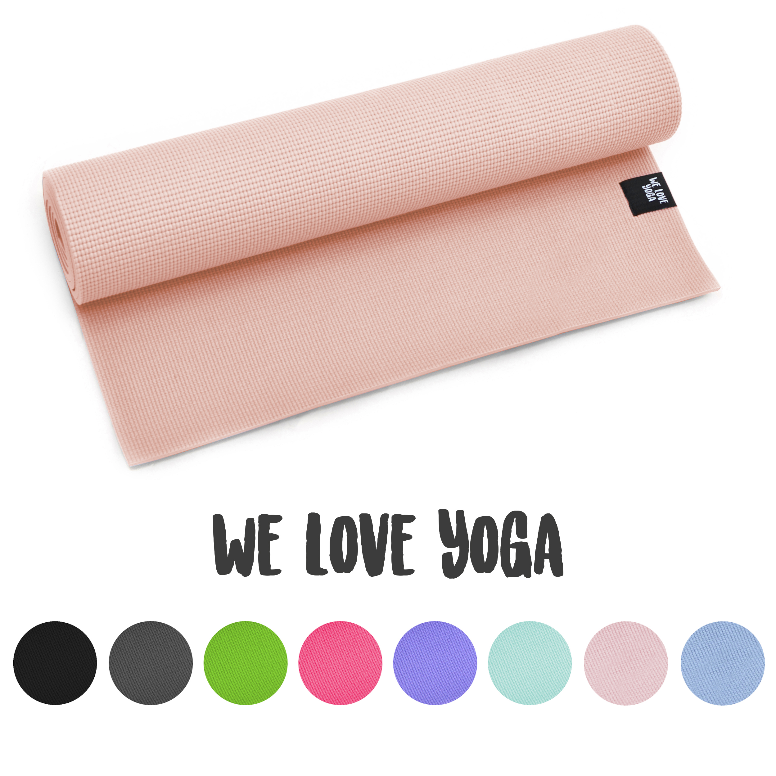 Zen Power PVC Yogamatte, für Yoga, Pilates, Gymnastik, Farbe: Rosa/Rosequarz
